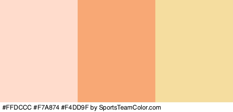 #FFDCCC #F7A874 #F4DD9F Colors