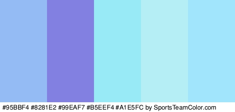 #95BBF4 #8281E2 #99EAF7 #B5EEF4 #A1E5FC Colors