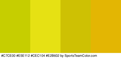 #C7CE00 #E5E112 #CEC104 #E2B602 Colors