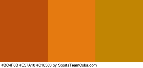 #BC4F0B #E57A10 #C18503 Colors