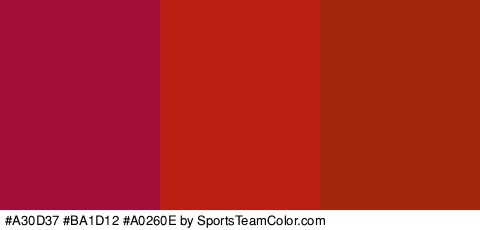 #A30D37 #BA1D12 #A0260E Colors