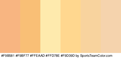 #F9B581 #F9BF77 #FFEAAD #FFD78E #F9D39D #F4D3AD Colors