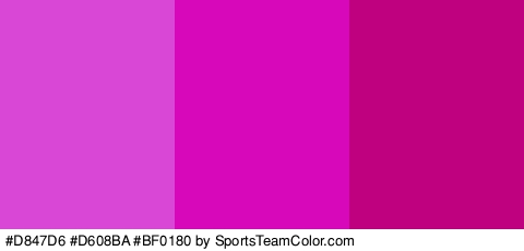 #D847D6 #D608BA #BF0180 Colors