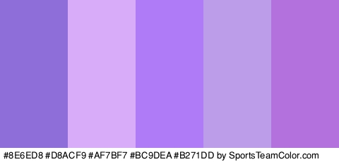 #8E6ED8 #D8ACF9 #AF7BF7 #BC9DEA #B271DD Colors