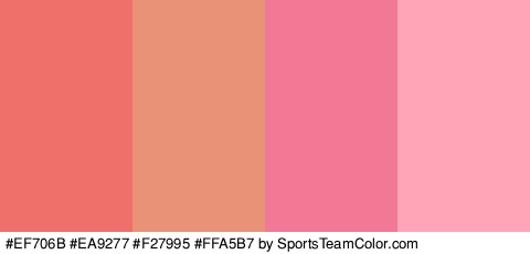 #EF706B #EA9277 #F27995 #FFA5B7 Colors