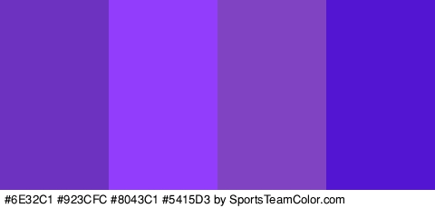 #6E32C1 #923CFC #8043C1 #5415D3 Colors