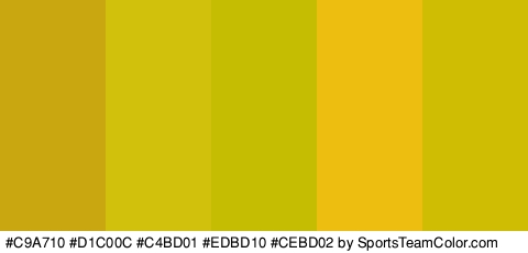 #C9A710 #D1C00C #C4BD01 #EDBD10 #CEBD02 Colors