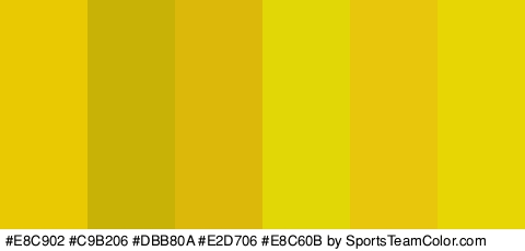 #E8C902 #C9B206 #DBB80A #E2D706 #E8C60B #E8D504 Colors