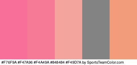 #F76F9A #F47A96 #F4A49A #848484 #F49D7A Colors