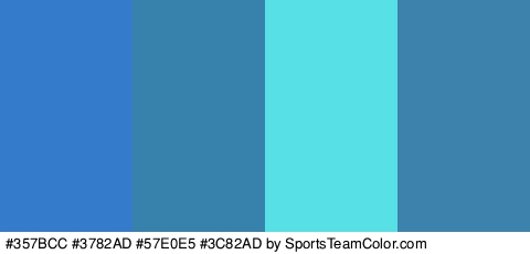 #357BCC #3782AD #57E0E5 #3C82AD Colors