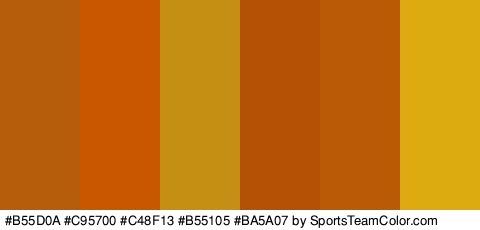 #B55D0A #C95700 #C48F13 #B55105 #BA5A07 #DBAB0F Colors