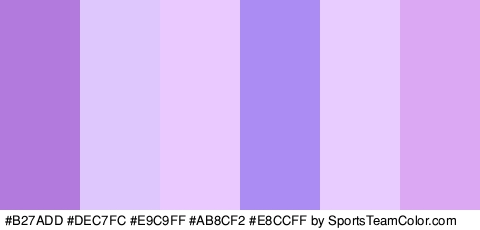 #B27ADD #DEC7FC #E9C9FF #AB8CF2 #E8CCFF #DBA8F4 Colors