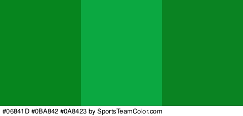 #06841D #0BA842 #0A8423 Colors