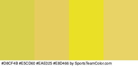 #D8CF4B #E5CD60 #EAE025 #E8D466 Colors