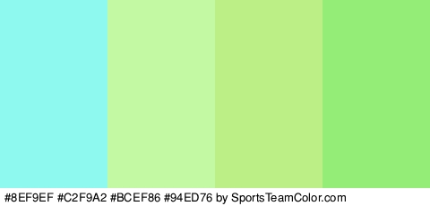 #8EF9EF #C2F9A2 #BCEF86 #94ED76 Colors