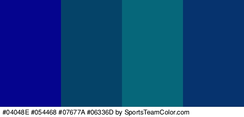 #04048E #054468 #07677A #06336D Colors