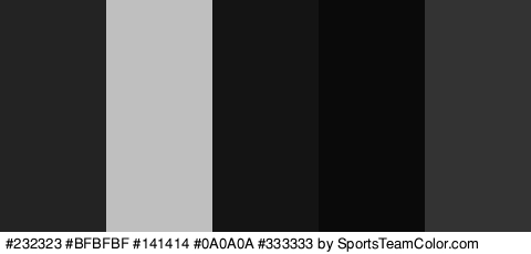 #232323 #BFBFBF #141414 #0A0A0A #333333 Colors