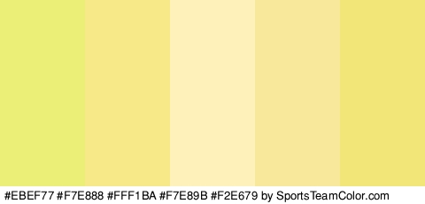 #EBEF77 #F7E888 #FFF1BA #F7E89B #F2E679 Colors