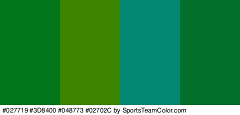 #027719 #3D8400 #048773 #02702C Colors