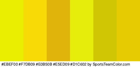 #EBEF00 #F7DB09 #E0B50B #E5ED09 #D1C602 #E5CA02 Colors