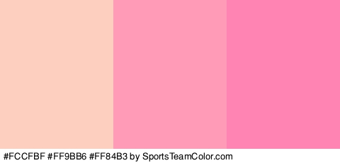 #FCCFBF #FF9BB6 #FF84B3 Colors