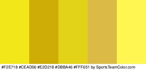 #F2E718 #CEAD06 #E2D218 #DBBA46 #FFF651 Colors