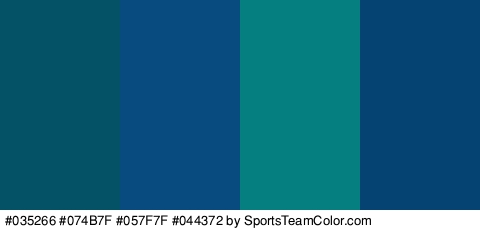 #035266 #074B7F #057F7F #044372 Colors