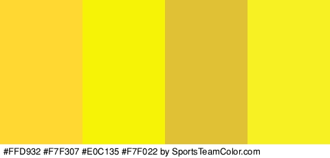 #FFD932 #F7F307 #E0C135 #F7F022 Colors