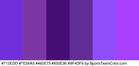 #712EDD #7E36A5 #460E75 #602E96 #8F4DF9 #A83FFF Colors