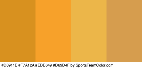 #D8911E #F7A12A #EDB649 #D69D4F Colors