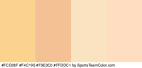 #FCD28F #F4C195 #F9E3C0 #FFDDC1 Colors