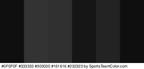 #0F0F0F #333333 #303030 #161616 #232323 #0F0F0F Colors