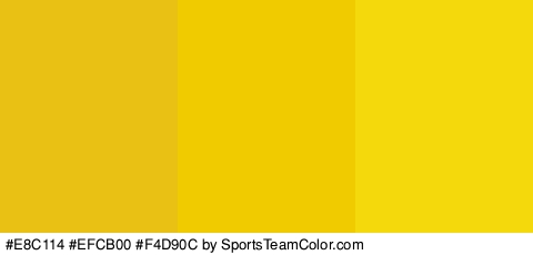 #E8C114 #EFCB00 #F4D90C Colors