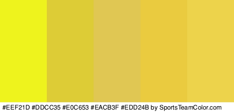 #EEF21D #DDCC35 #E0C653 #EACB3F #EDD24B Colors