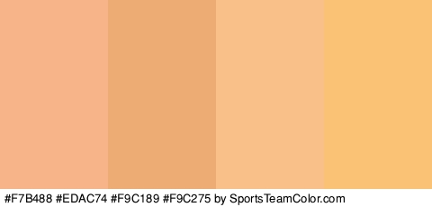 #F7B488 #EDAC74 #F9C189 #F9C275 Colors