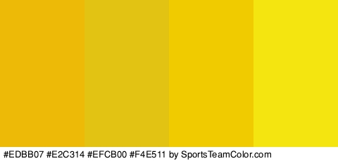 #EDBB07 #E2C314 #EFCB00 #F4E511 Colors