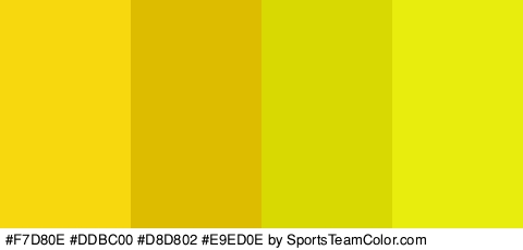 #F7D80E #DDBC00 #D8D802 #E9ED0E Colors