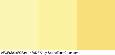 #FCF6B5 #FCF3A1 #F9DF77 Colors