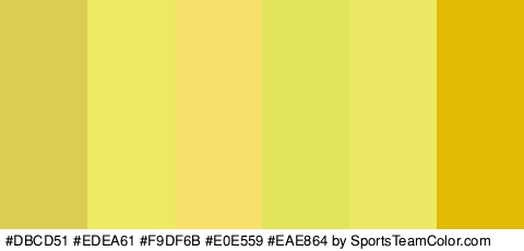 #DBCD51 #EDEA61 #F9DF6B #E0E559 #EAE864 #E2BA04 Colors