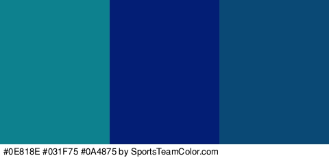 #0E818E #031F75 #0A4875 Colors