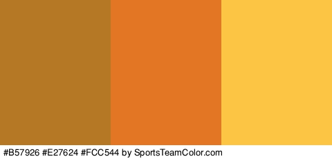 #B57926 #E27624 #FCC544 Colors