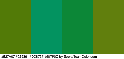 #527A07 #029361 #0C8737 #607F0C Colors