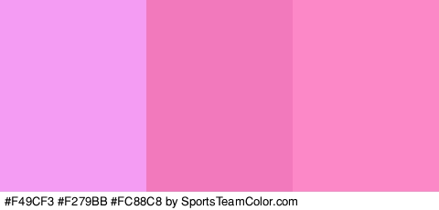 #F49CF3 #F279BB #FC88C8 Colors