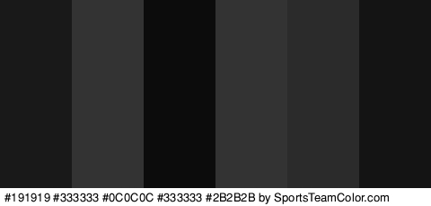 #191919 #333333 #0C0C0C #333333 #2B2B2B #141414 Colors