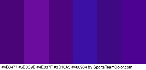 #4B0477 #6B0C9E #4E037F #3D10A5 #400984 #4E0291 Colors