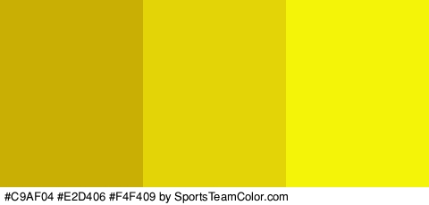 #C9AF04 #E2D406 #F4F409 Colors