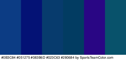 #0B3C84 #051275 #083B6D #023C63 #280684 #08526B Colors