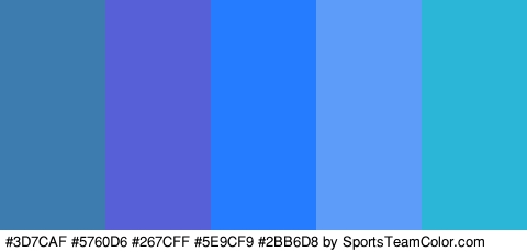 #3D7CAF #5760D6 #267CFF #5E9CF9 #2BB6D8 Colors