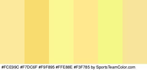 #FCE99C #F7DC6F #F9F895 #FFE88E #F3F785 #F7E699 Colors