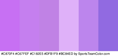 #C870F4 #C67FEF #C182E5 #DFB1F9 #BC84ED #9169E0 Colors